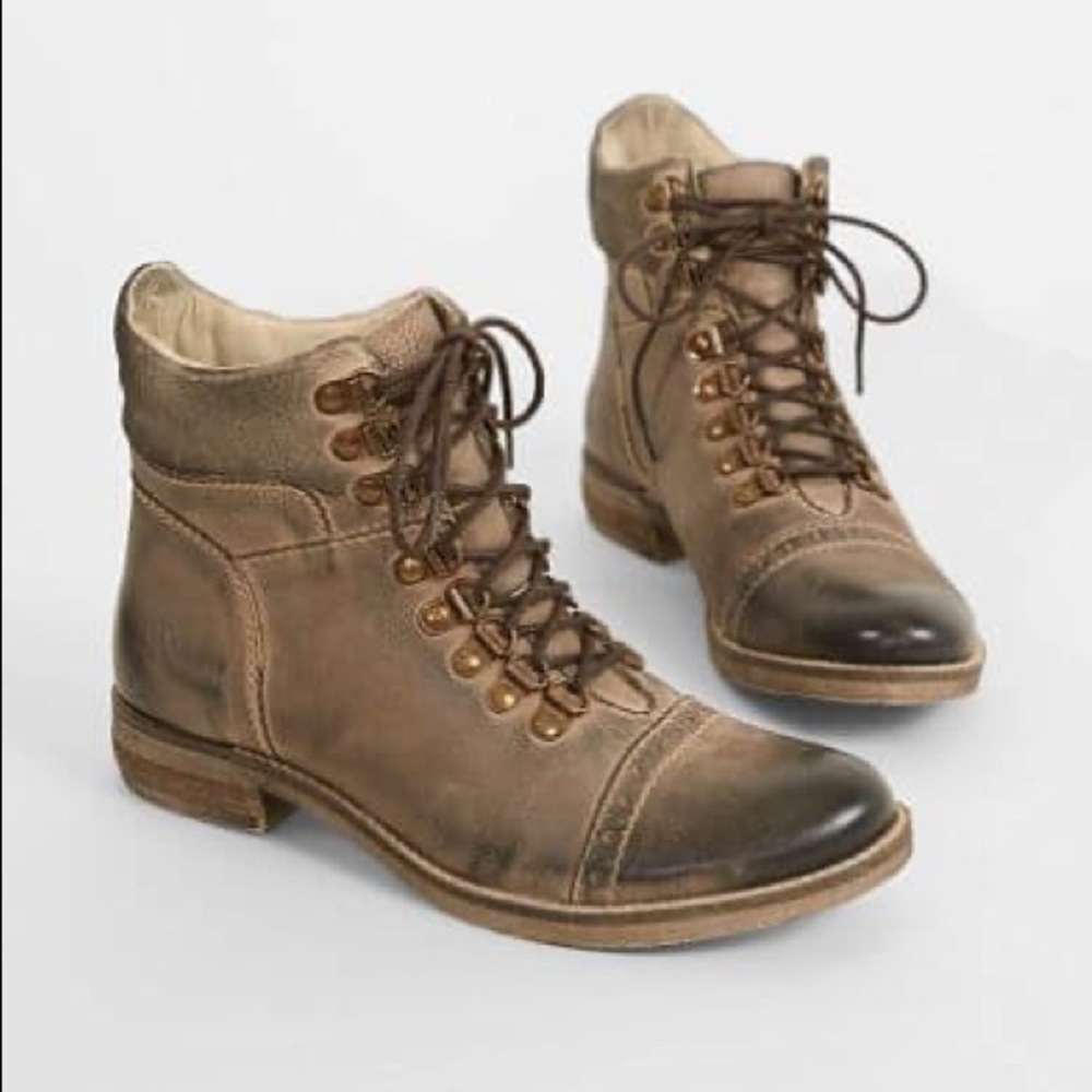 Genuine Leather Lace-up Boots